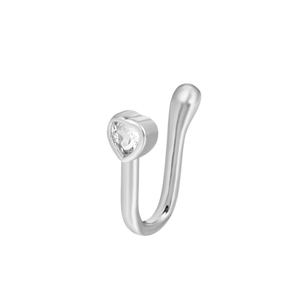 SALINA TRADING INC - Wholesale Neusring - U-vorm Ster Hart Kroon Niet-piercing Neusring38