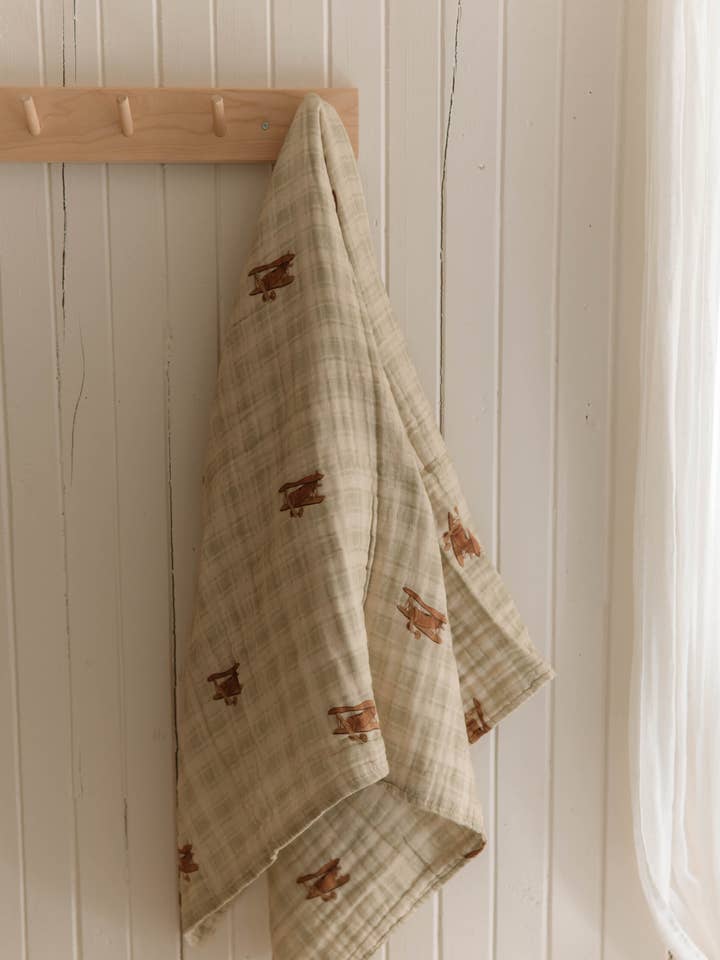 Solange Pilote - Wholesale Bedding Blanket - Kids & Baby - 6-layer cover - Airplanes