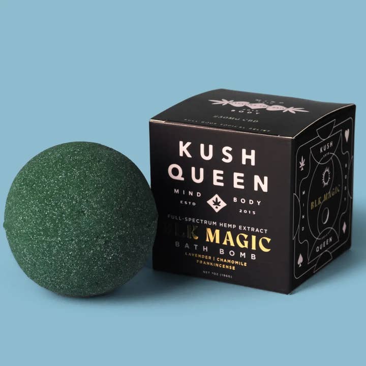 Black Magic 1000mg Bath Bomb for wholesale by Kush Queen CBD