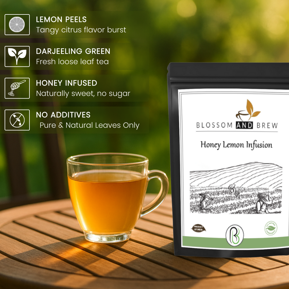 Blossom & Brew - Wholesale Loose Tea - Green Tea- Honey Lemon Infusion, Bright & Refreshing2