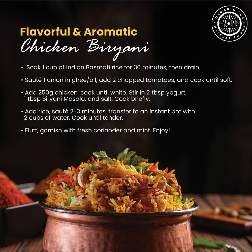 PRIDE INDIA BRANDS - Vente Mélanges d'épices séchées - Épice d'assaisonnement indien Biryani Masala7