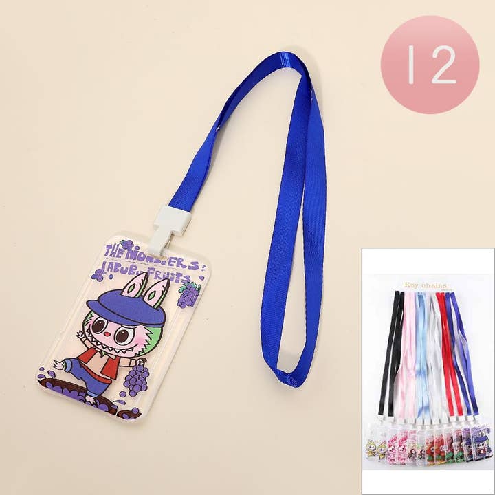 12PCS - Porte-badges imprimés Monster Bunny pour la vente par Sensibling Corp.