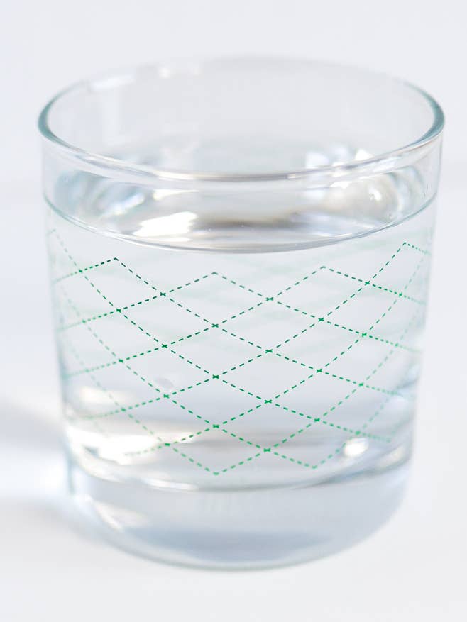 Gingham cocktail glass, cute glassware, barcart for wholesale by Polished Prints