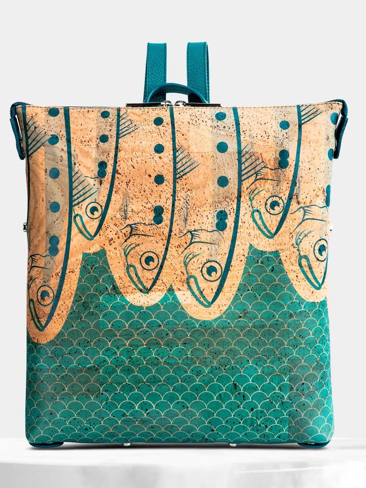 Cabriolet Kurken Rugzak Sardines voor wholesale door StudioCork