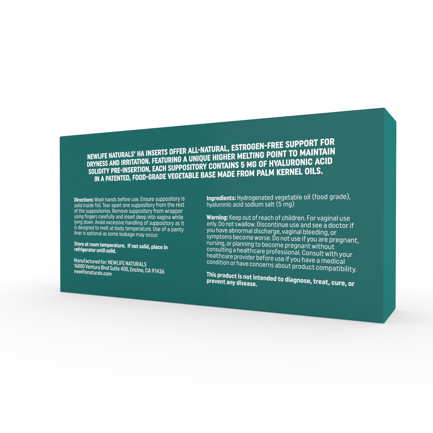 NewLife Naturals - Wholesale Personal Lubricant - HA Inserts Hyaluronic Acid Vaginal Suppositories Moisturizer4