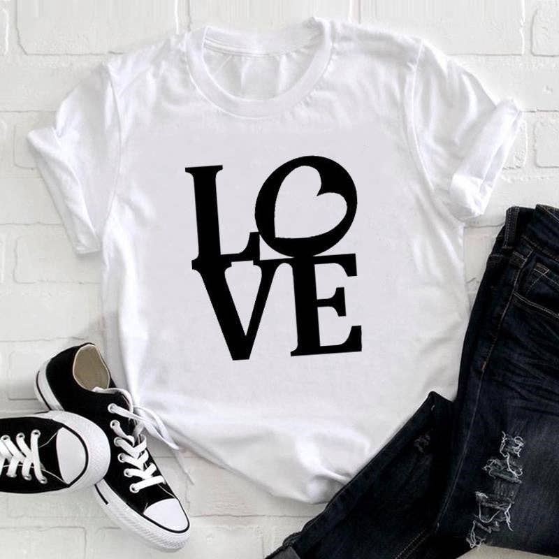 FurDecoration - Wholesale Screen Printed T-Shirt - Women's - Casual Loose-Fit Round Neck Printed T-Shirt7