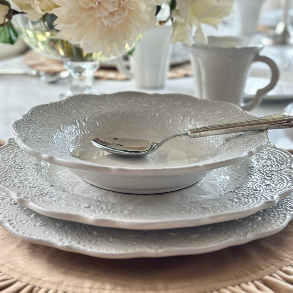 Arte Italica & Crown Linen Designs - Wholesale Coffee Mug - Merletto Antique Mug6