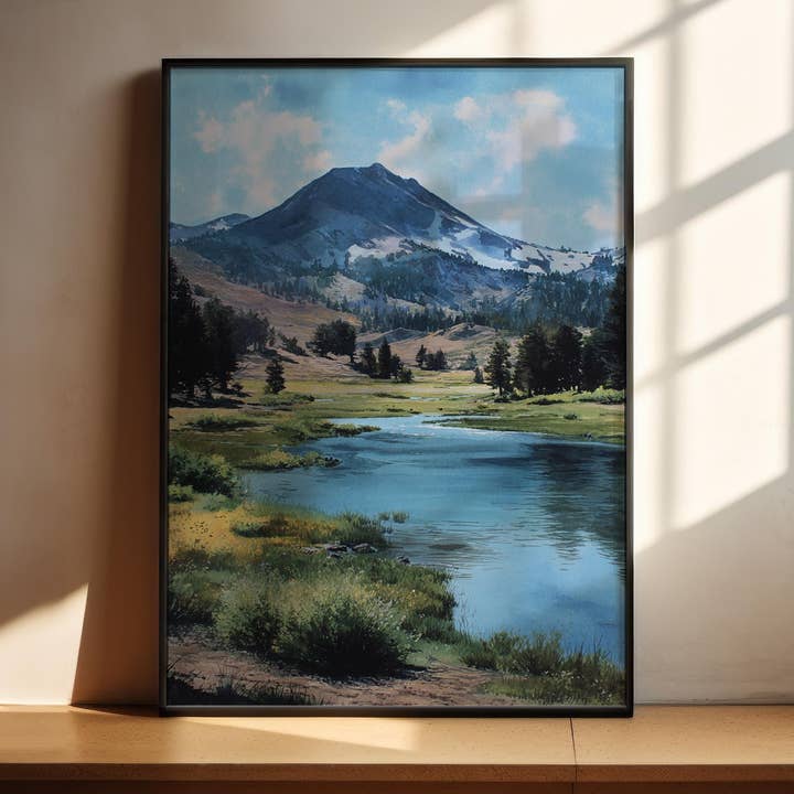 Mammoth Lakes, États-Unis – Impression d'art aquarelle pour la vente par Premium Travel Art