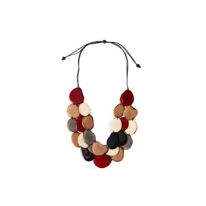 Organic Tagua Jewelry - Wholesale Kralen/parelketting - Amigas halsketting3