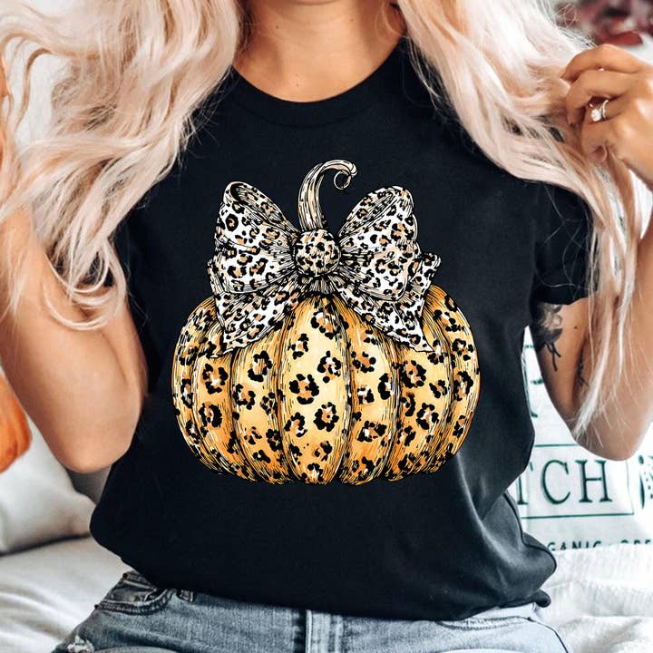 Glaime - Wholesale T-Shirt (Graphic) - Women's - Leopard Pumpkin Comfort Colors Shirt, Ghost Boo Sweatshirt1