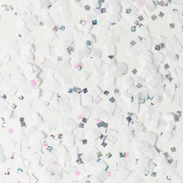 White Iridescent Pre-Filled Confetti Balloons for wholesale on Faire1