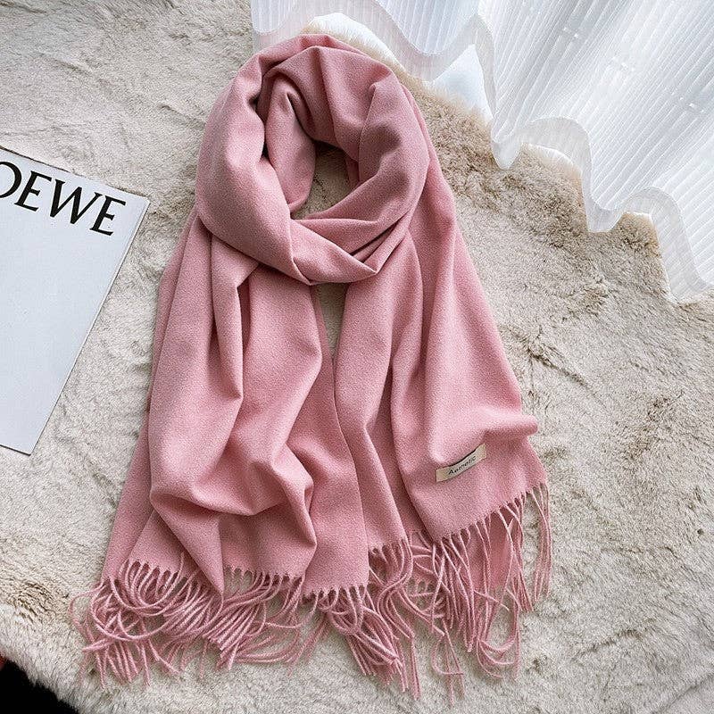 Plush Looks - Wholesale Scarf – Women's - Cashmere-Like Solid Color Warm Scarf4
