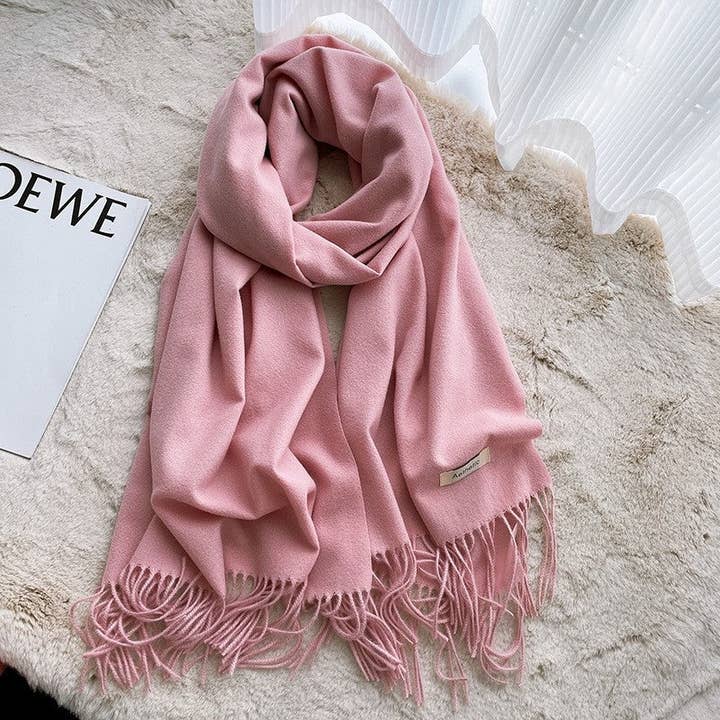 Plush Looks - Wholesale Scarf – Women's - Cashmere-Like Solid Color Warm Scarf4