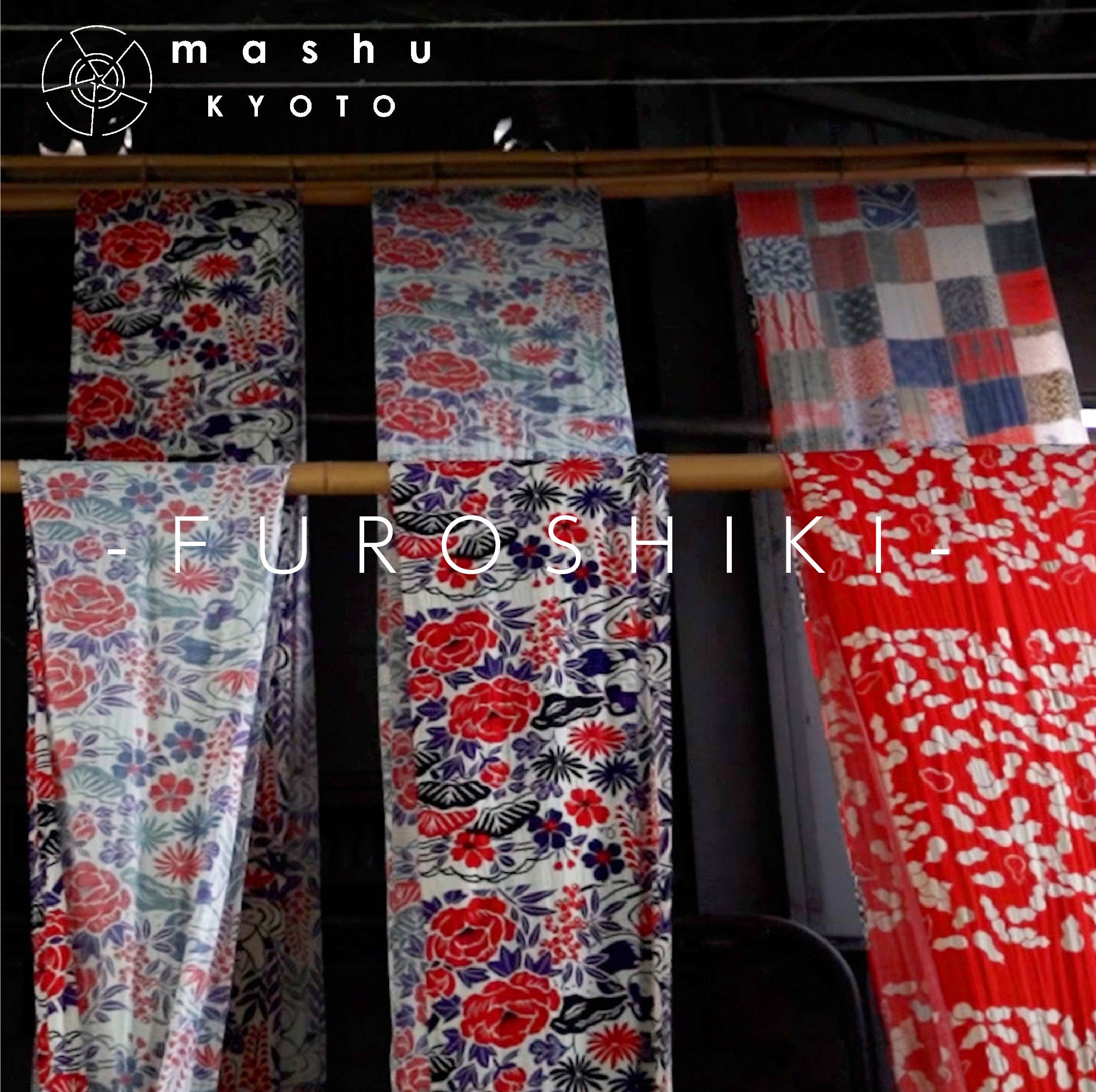 KASHIKO - Vente Pochette cadeau - Emballage cadeau en tissu/Furoshiki/Japonais/70cm×70cm Arabesque Bleu7