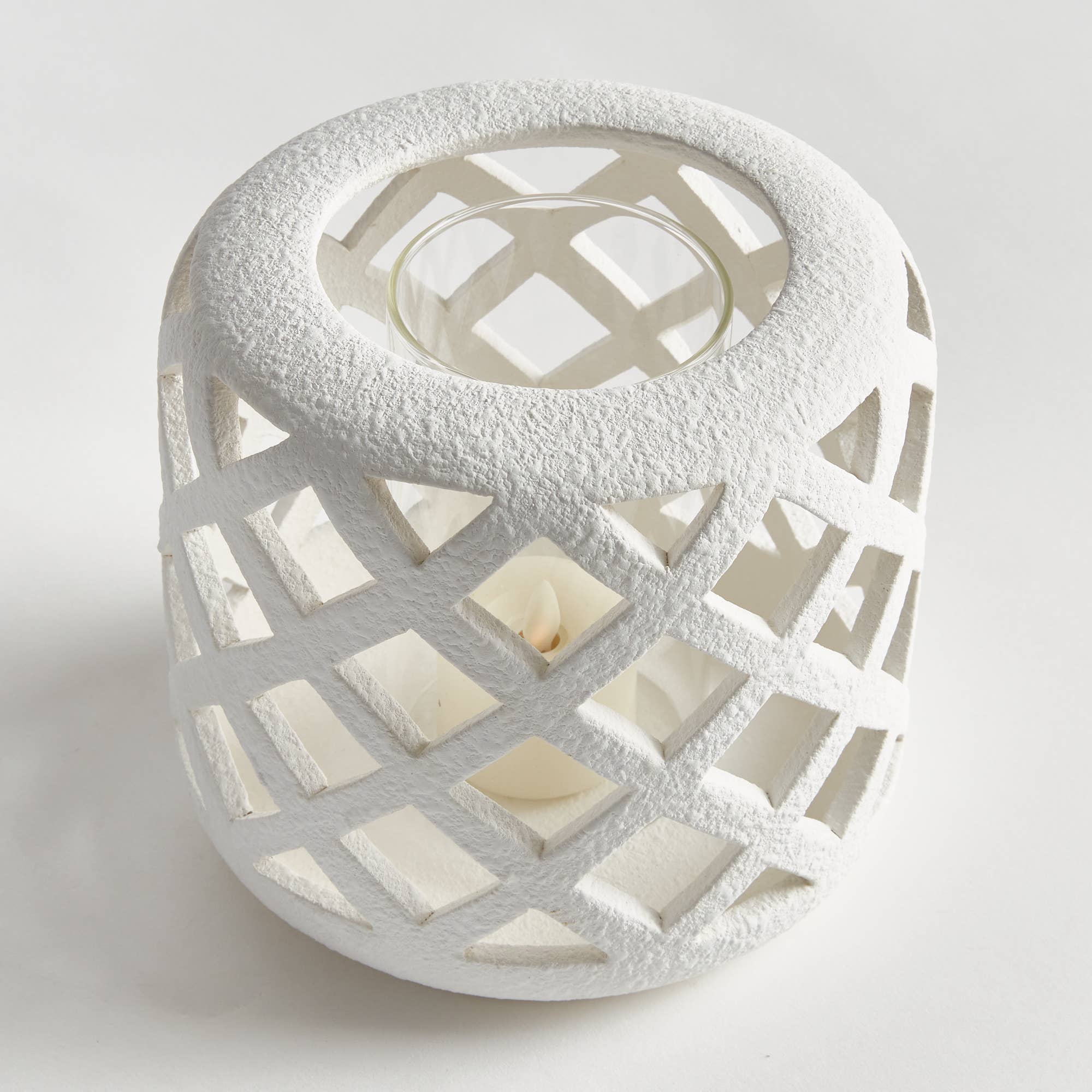 Napa Home & Garden - Wholesale Candle Holder - Lucca Hurricane Small, White4