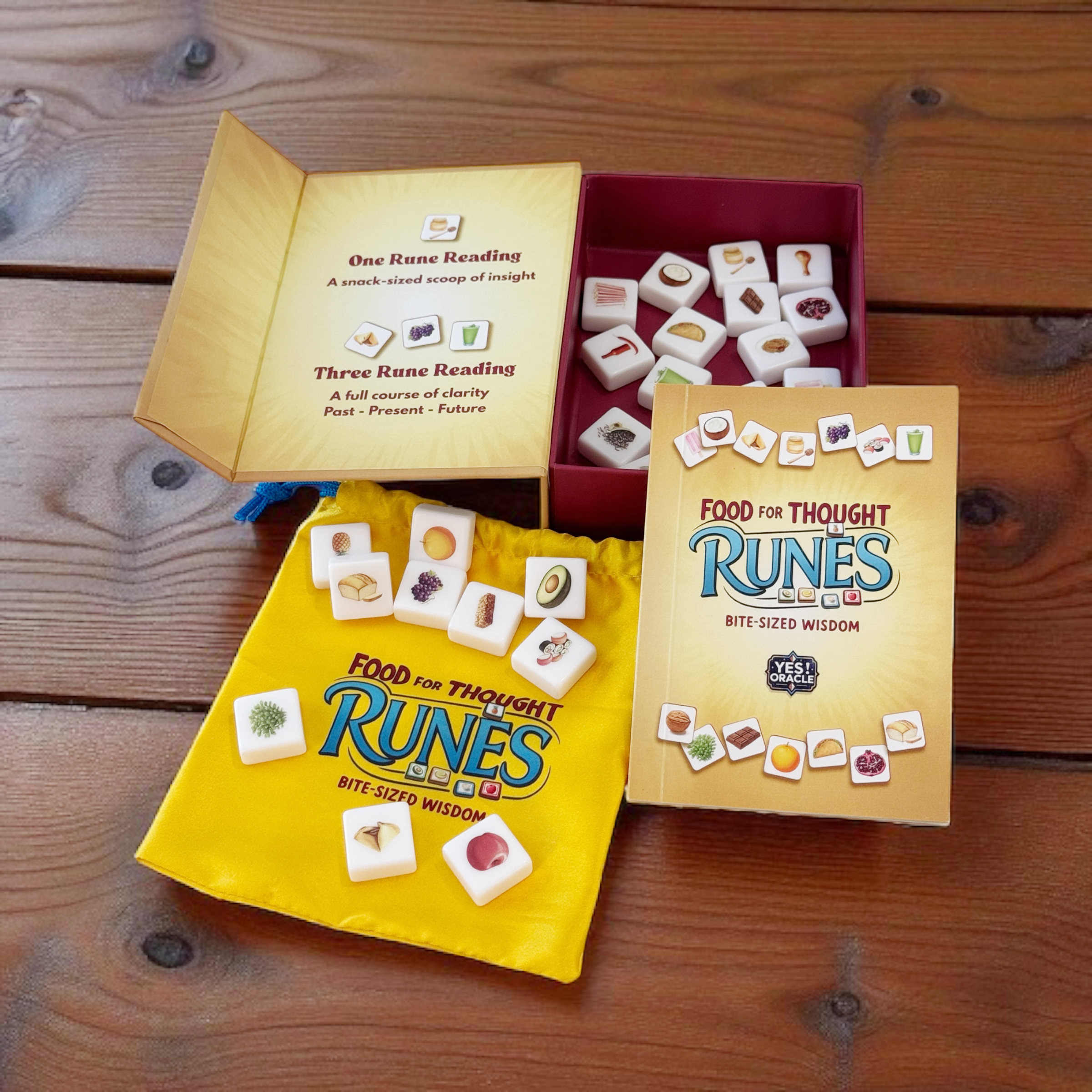 Yes! Oracle - Wholesale Tarot Cards - Rune Set - Food for Thought – Fun Divination by Yes! Oracle4