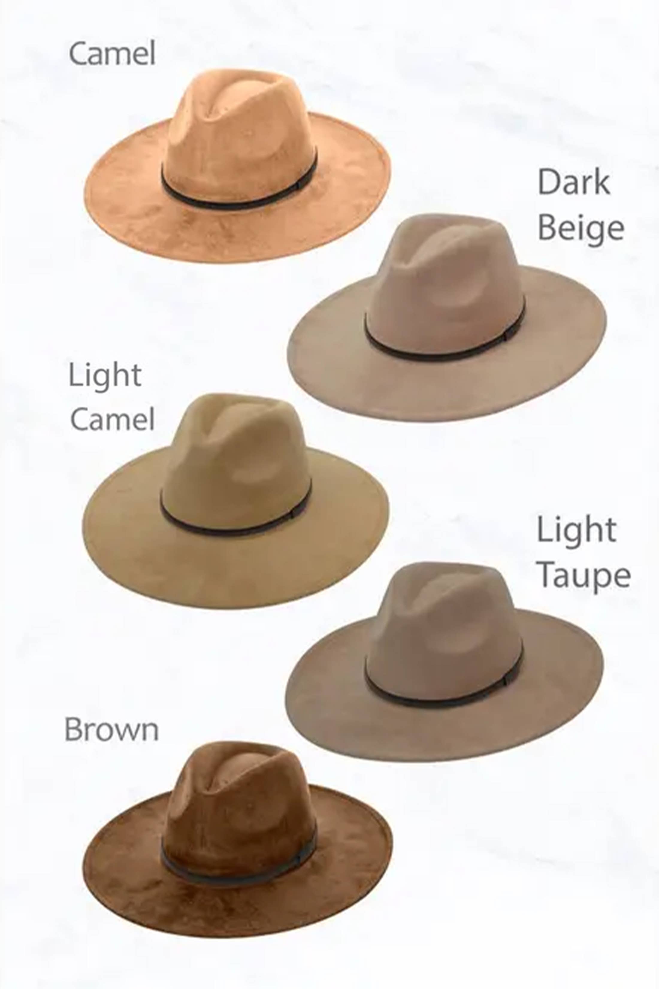 Suzie Q USA - Wholesale Fedora - Women's - Suede Large Eaves Peach Top Fedora, Leather Belt5