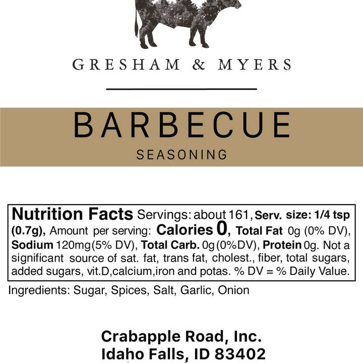 Gresham & Myers - Venta al por mayor Condimentos - Condimento para barbacoa