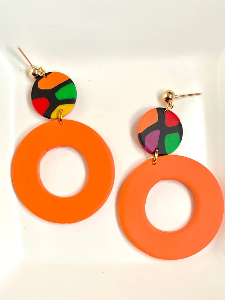 Färgglada Polymer Clay örhängen för wholesale av Clay’d By Whit