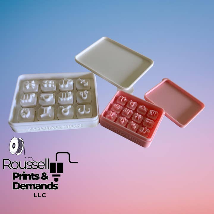 Zodiac-Tonstempel mit Etui: Polymer-Ton, 10 mm/16 mm für den Großhandel von Roussell Prints and Demand LLC