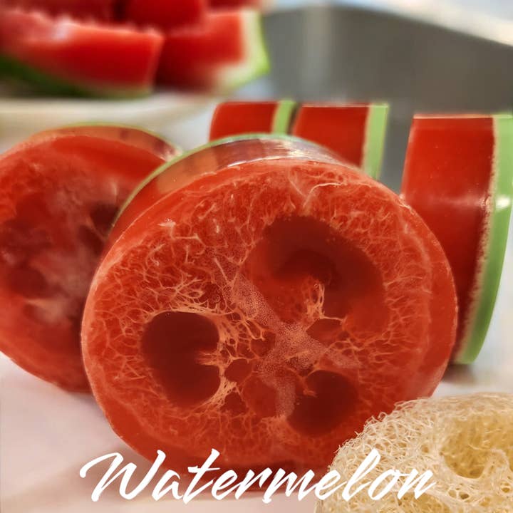 Loofah Soap - Watermelon for wholesale by Splash Bath Lab