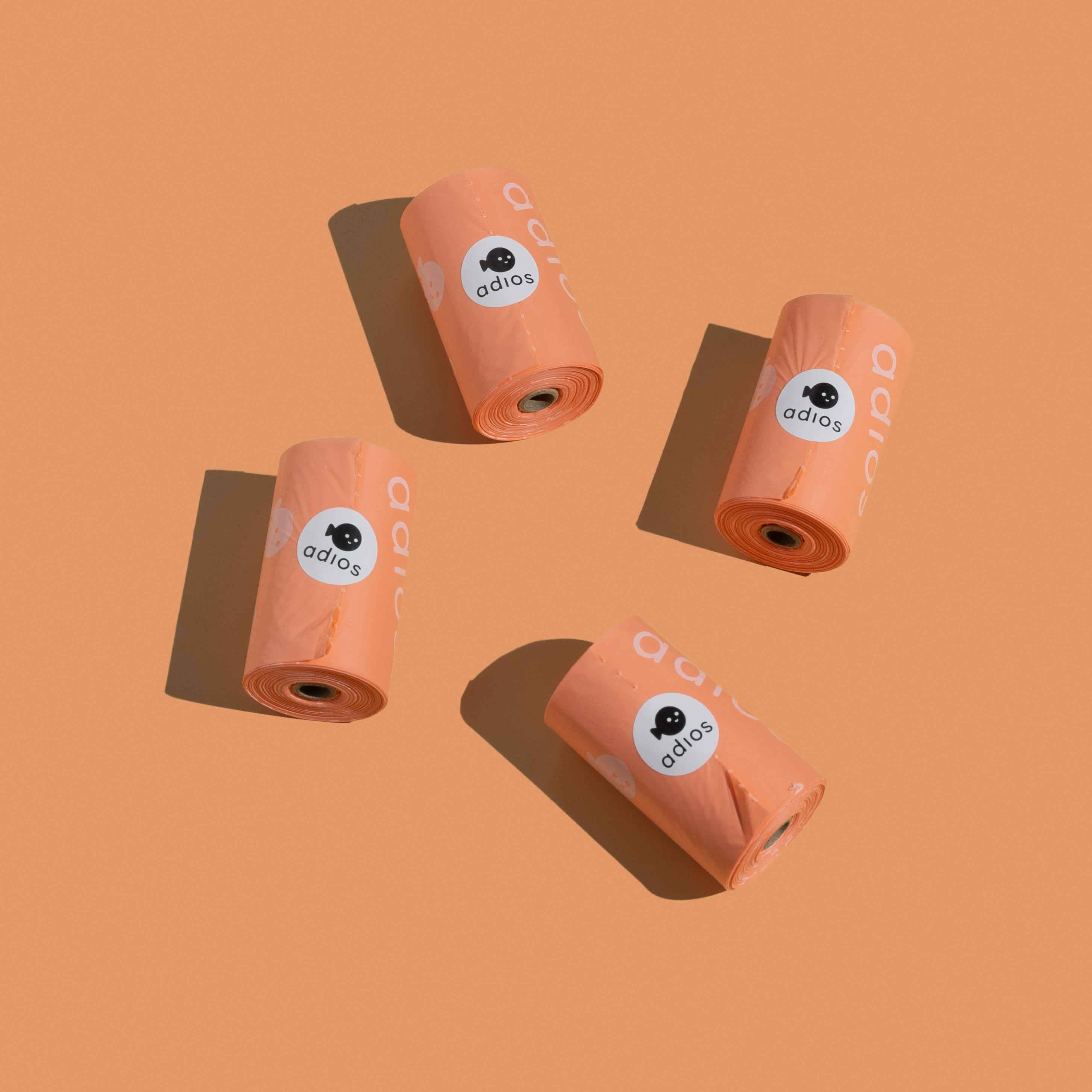 Adios Plastic - Wholesale Pet Poop Bag - Adios Compostable Poo Bags - Loose roll (15 bags)6