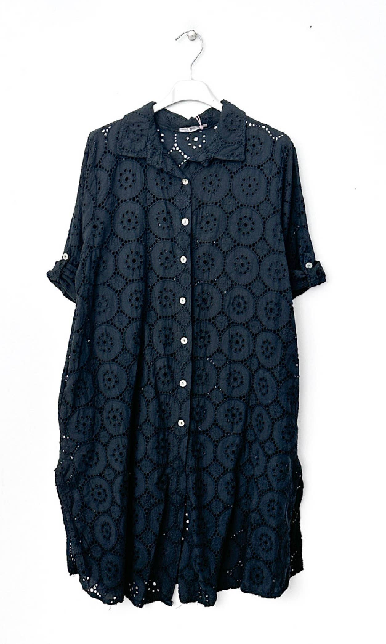 Happy look - Wholesale Dress - Women's - English embroidery shirt dress 2