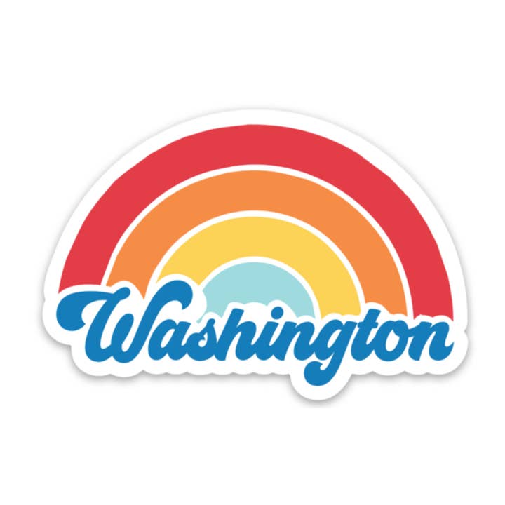 Autocollant Washington Arc-en-ciel pour la vente par The Northwest Store