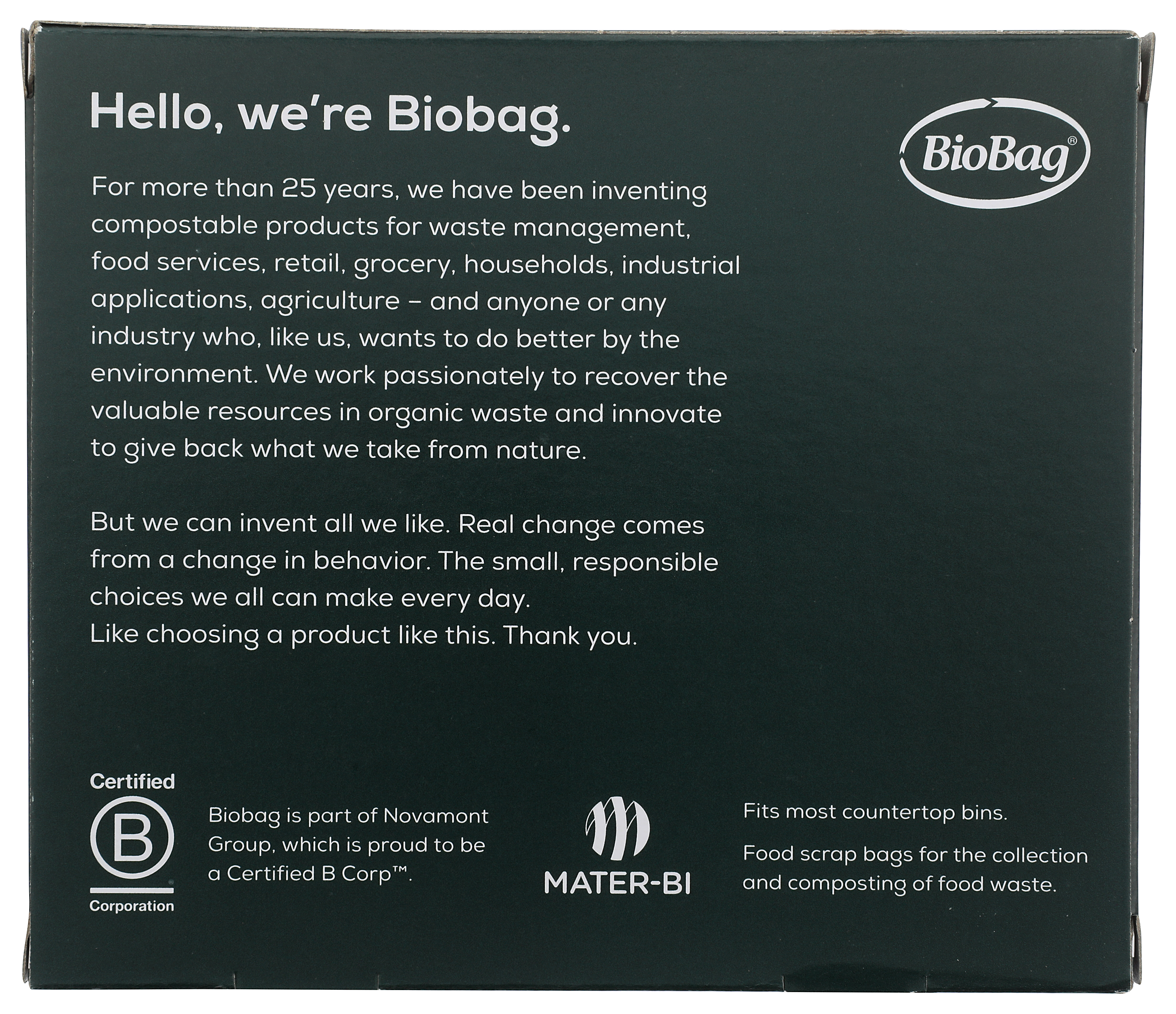 BioBag America Inc - Wholesale Food Storage Wrap/Bag - BioBag 100% Compostable 3-Gallon Food Waste Bag,Value Pack3