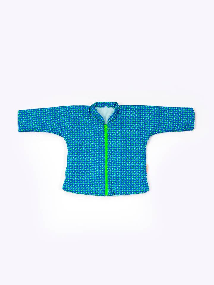 Cereal ultramarine quilted children's jacket for wholesale by Petit Pan