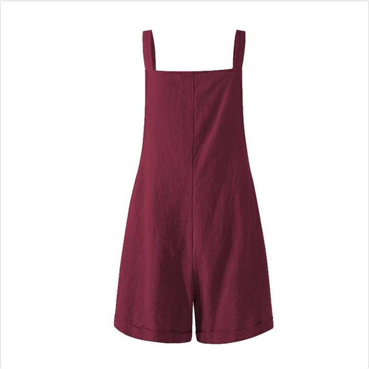 UZ Wholesale Store - Wholesale Overalls - Women's - Fashion Solid Color Button Jumpsuit11