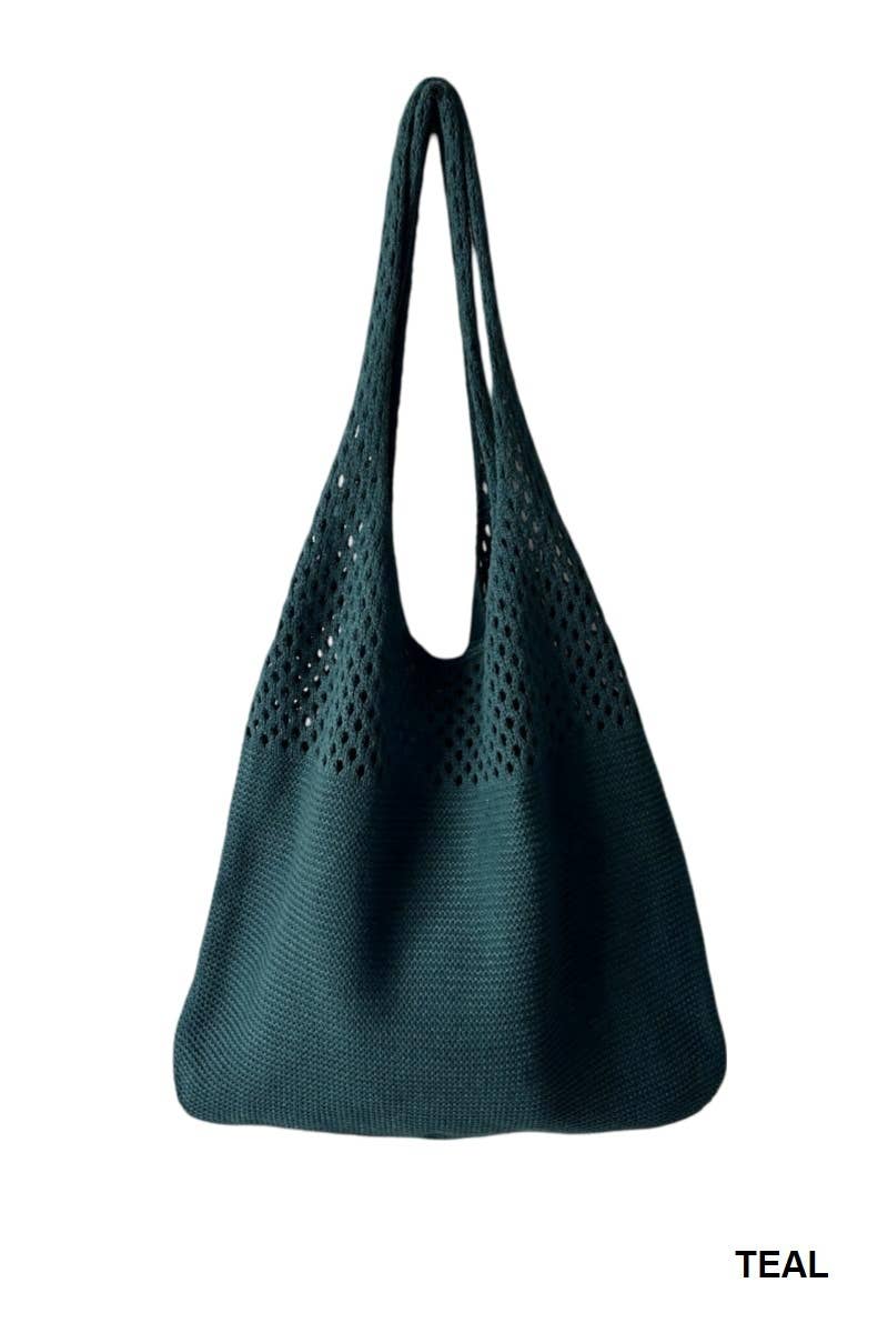 42POPS - Vente Tote bag – femme - Sac cabas en maille crochetée moitié pointelle5
