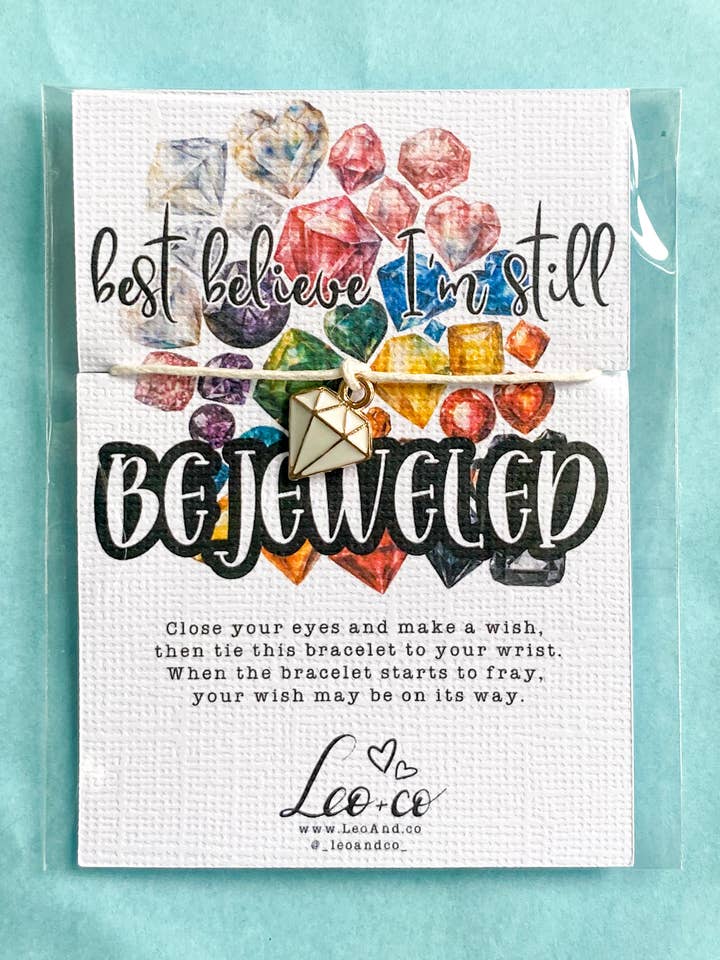Best Believe I'm Still Bejeweled Wish Bracelet voor wholesale door Leo & Co Gifts