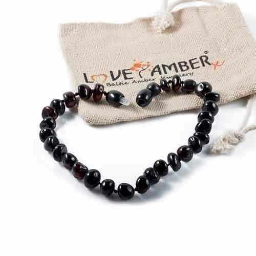 Volwassen Blackforest gepolijst donker kersen Baltisch amber enkelbandje voor wholesale door Love Amber x