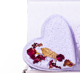 Lizush - Wholesale Bath Bomb/Fizz - Natural  Heart shaped bath bomb- Lavender scented - Vegan2