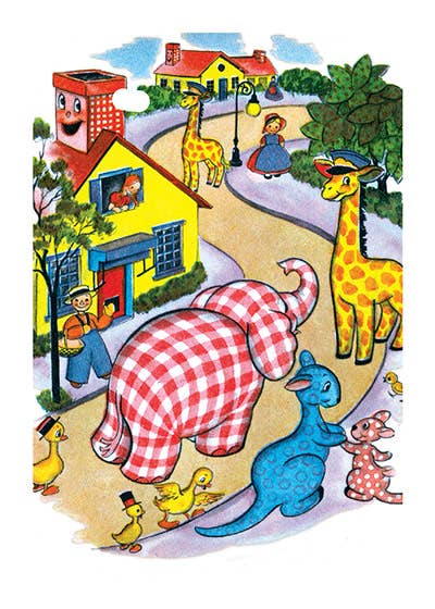 Laughing Elephant - Wholesale Encouragement Card - Happy Animals Village - Encouragement Card1