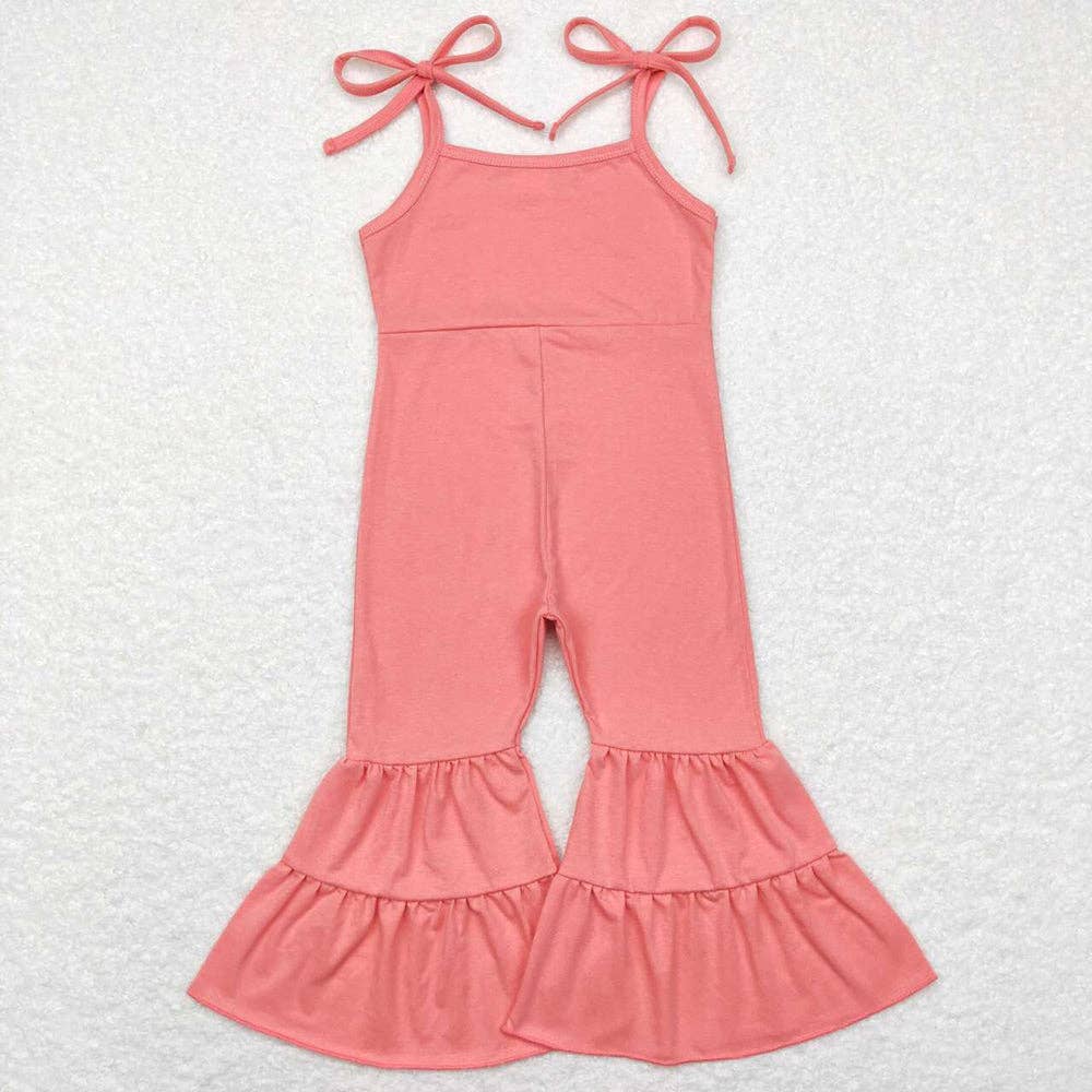 Aier Wholesale - Wholesale Overalls - Kids - Baby Girls Toddler Solid Color Summer Cotton Straps Bell Pan0