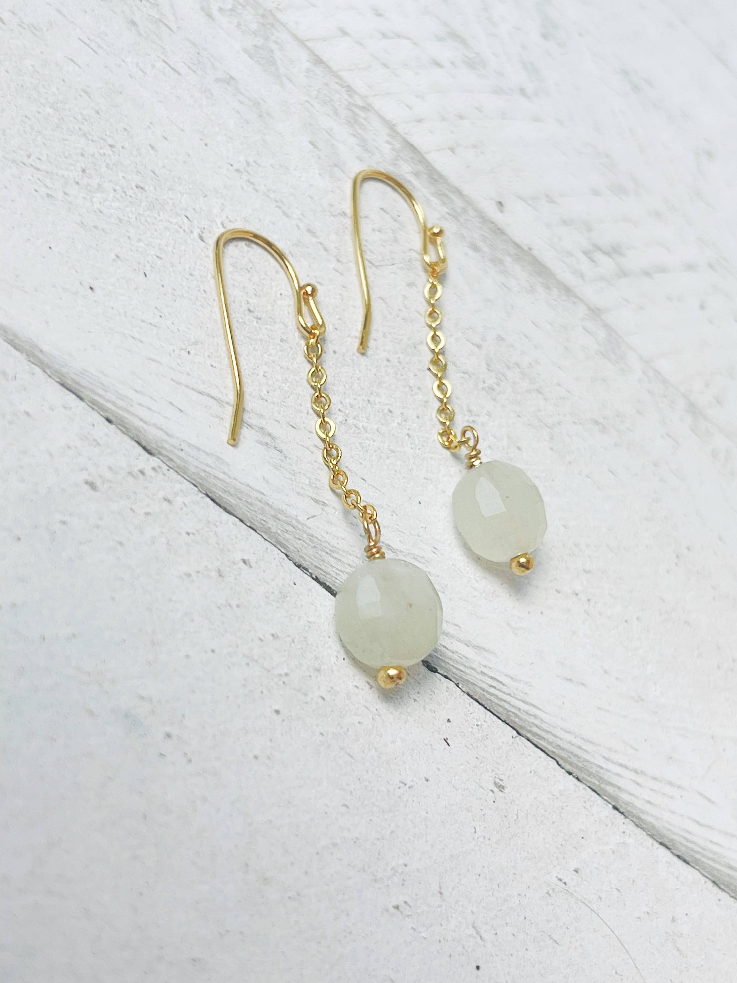 Rage Gems & Jewelry - Wholesale Dangle Earrings - Faceted Morganite Coin Drop Earrings4