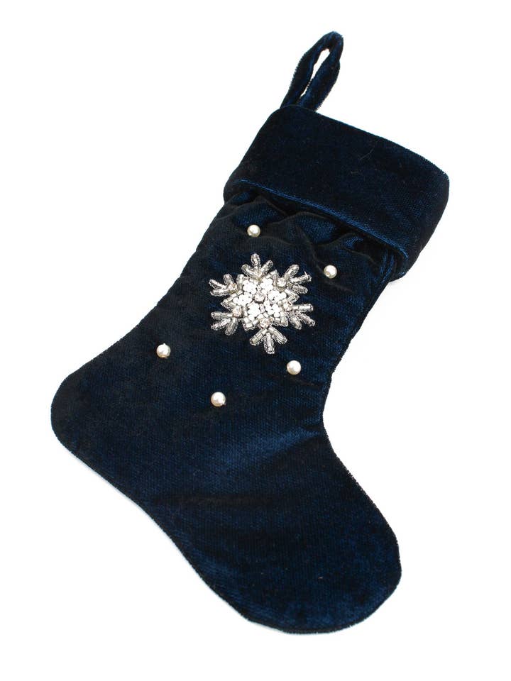 SNOWFLAKE MINI STOCKING DECORATION for wholesale by My Doris