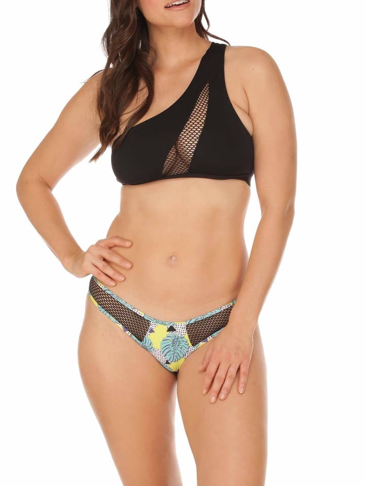 Salty Mermaid - Wholesale Swim Top - Women's - Kara Crop Bikini Top - Black3