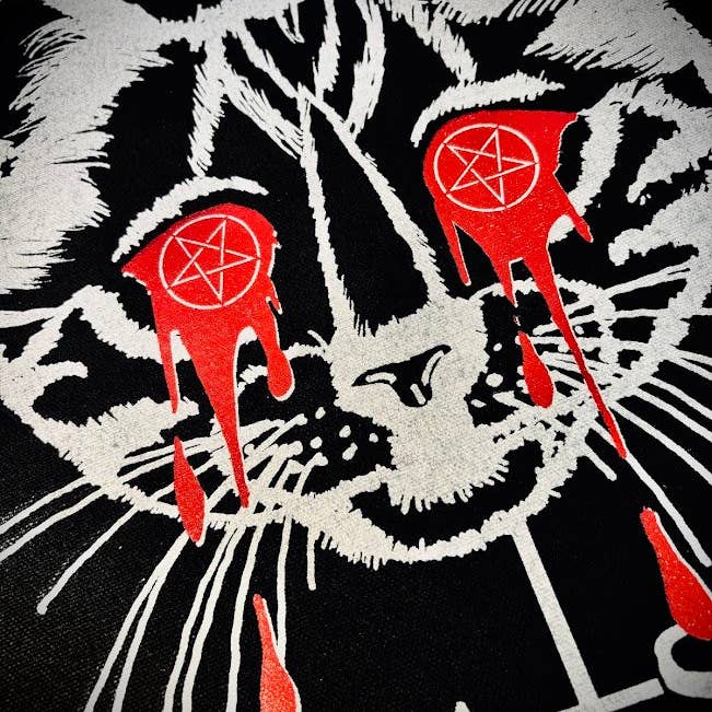 Three Raccoons - Wholesale Patch - Cats, not Christ large back patch.9