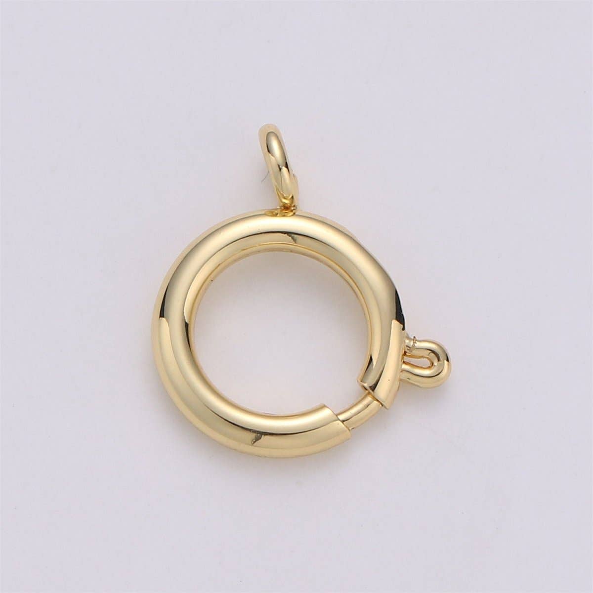 Aim Eternal - Wholesale Clasp - Spring Ring Clasp with Loops, Gold Spring Clasp, Gold Trigger Clasp, Large Spring Ring, Jewelry Findings, Components K-384 K-572 - K-5740