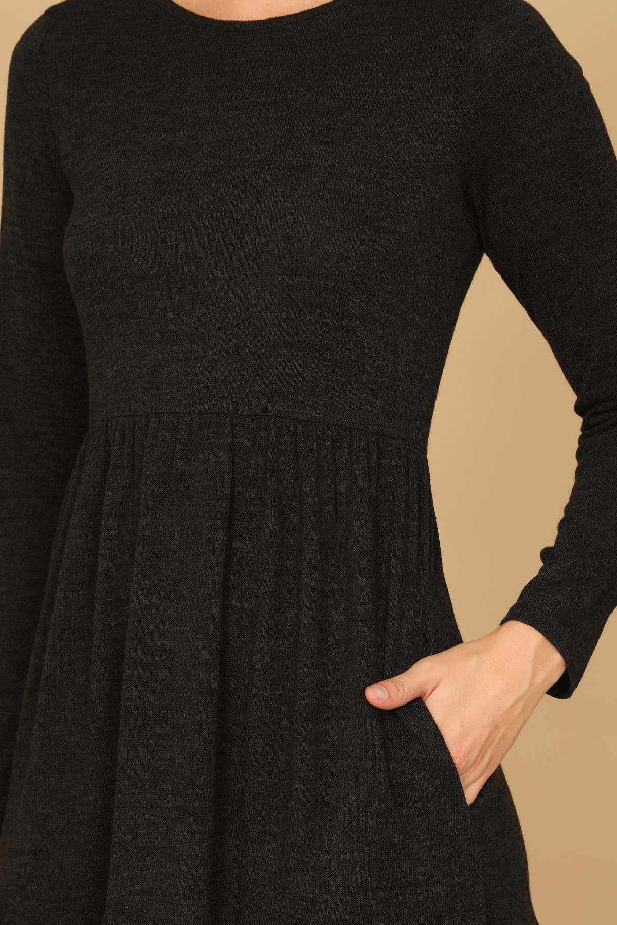 You & Me - Vente Robe – femme - ROBE À PLUSIEURS NIVEAUX EN CHAMBRAY À MANCHES LONGUES ET COL ROND YMD10121V29