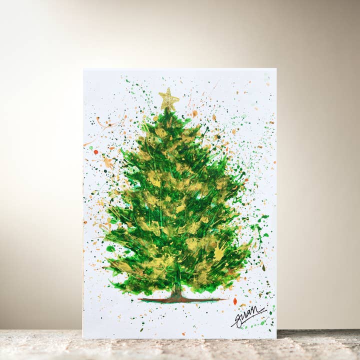 Árvore de Salpicos Verde e Dourado por Guan por atacado de HomeLess Made