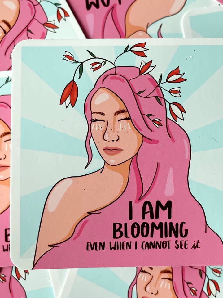Autocollant : Je suis en fleurs pour la vente par Stephanie chinn art