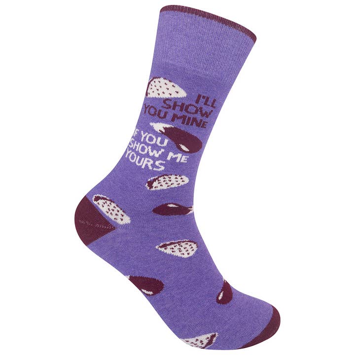 Calzini "Ti Mostrerò i Miei" - Liquidazione | Funatic per la vendita all'ingrosso da parte di Funatic - About Face Designs - Nice Enough Merch Co