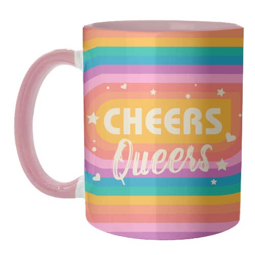 ART WOW - Vente Tasse à café - Mugs 'Cheers Queers - Pride Rainbow June2