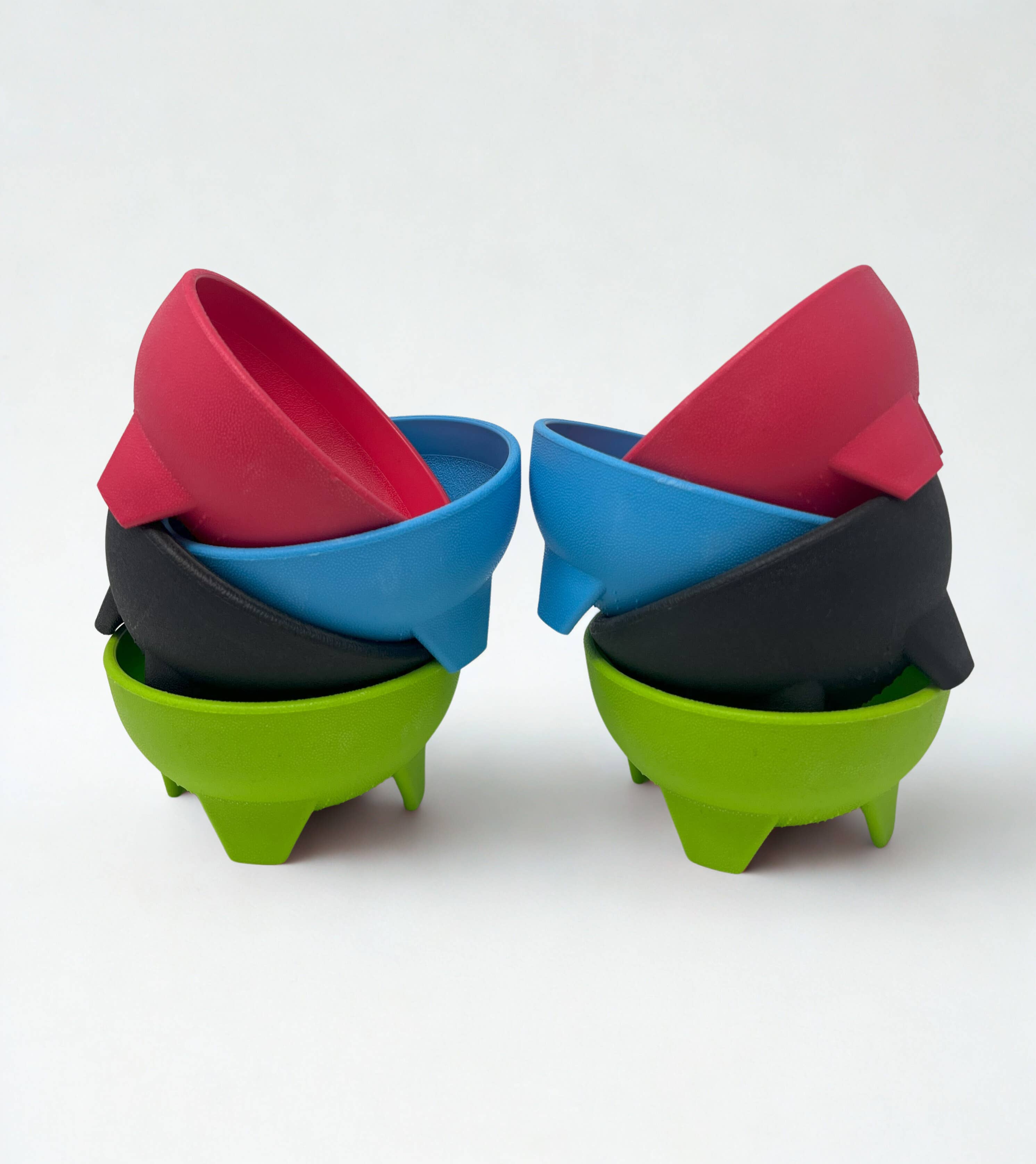 USA HomeMax - Wholesale Condiment/Dip Bowl - 2pc Plastic Salsa Bowl Assorted Colors