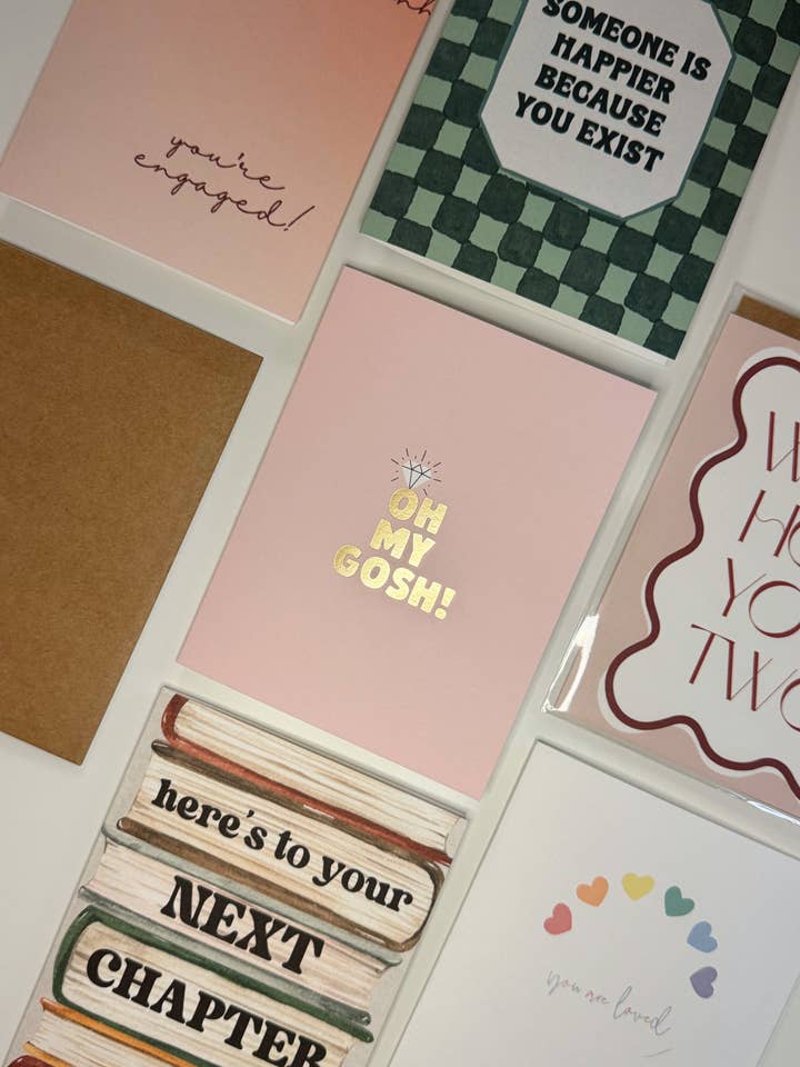 OH MY GOSH Foil Card (Engaged/Wedding/Vow Renew) for wholesale by kash co studio