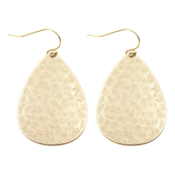 MYS Wholesale Inc - Wholesale Dangle Earrings - Hammered Cast Teardrop Earrings1